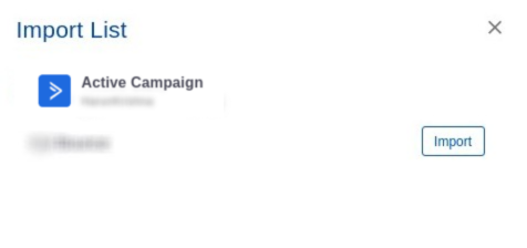 ActiveCampaign integration step