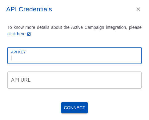 ActiveCampaign integration step