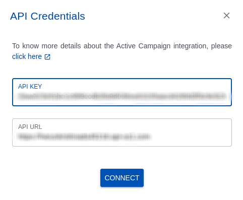 ActiveCampaign integration step
