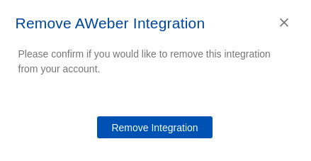 AWeber integration step