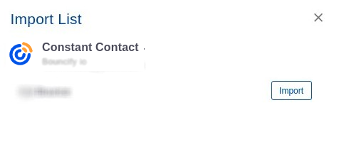 Constant Contact integration step