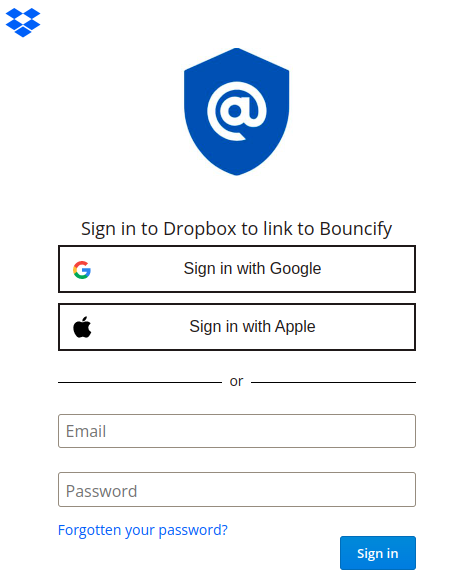 Dropbox integration step