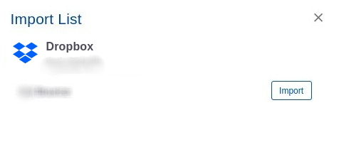 Dropbox integration step