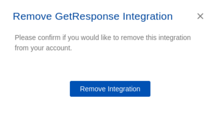 GetResponse integration step