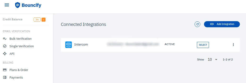 Intercom integration step