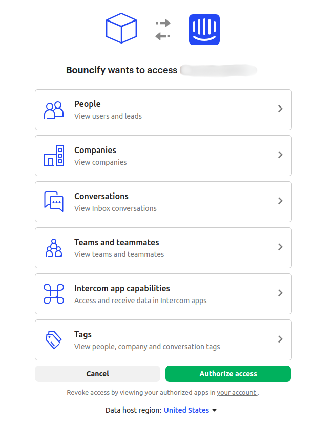 Intercom integration step