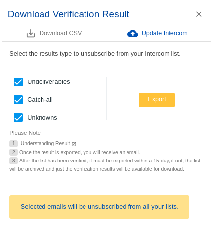 Intercom integration step