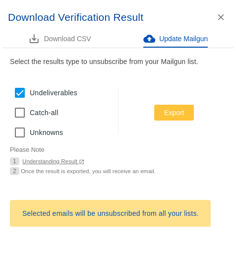 Mailgun integration step