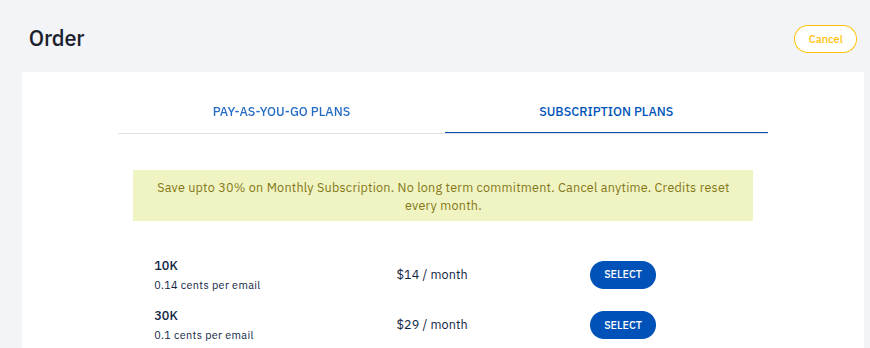 Subscription Plans