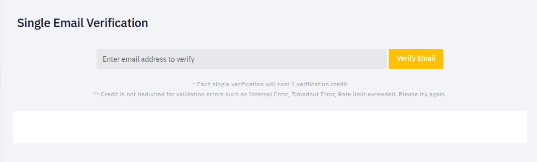 Single Email Verification Input